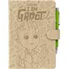 Grupo Erik Taccuino A5 Marvel Groot e Penna - Quaderno Appunti Bullet Journal Puntinato con Penna Proiettore a Pile, Copertina Rigida e Segnalibro | Diario Personale, Marvel Legends (192 Pagine)