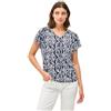 Cecil B323072 T-Shirt con Cuciture Decorative, Universal Blue, L Donna