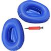 SKISUNO Comoda Gonfiabile Pieghevole in PVC Blu con Inflatore, 2 Pezzi | Anziani e Donne, Design Portatile, Allevia Affaticamento e Pressione, Uso Domestico Quotidiano Colore Casuale