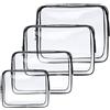 Beauty Case Trasparente, Set 4 Pezzi Borse Impermeabili, Borsa Da Viaggio per Co
