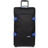 Eastpak Tranverz L Valigia Grande 121L (79 x 40 x 33 cm), trolley viaggio con ruote, bagaglio resistente e capiente, doppio scomparto, manico telescopico e TSA lock - KONTRAST BLACK BLUE