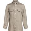 KITON - Camicia in lino - Grigio