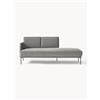 Westwing Collection Chaise longue in velluto Fluente -