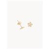 Diamanta Orecchini in oro 14 carati con zirconia Mini Fleurs -