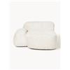 Westwing Collection Modulo angolare chaise longue in teddy bouclé Wolke -