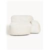 Westwing Collection Modulo angolare chaise longue in teddy bouclé Wolke -