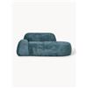 Westwing Collection Divano 2 posti con chaise longue in teddy bouclé Wolke -