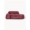 Westwing Collection Divano 2 posti con chaise longue in teddy bouclé Wolke -