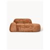 Westwing Collection Divano 2 posti con chaise longue in teddy bouclé Wolke -