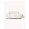 Westwing Collection Divano 2 posti con chaise longue in teddy bouclé Wolke -