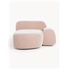 Westwing Collection Modulo angolare chaise longue Wolke - Rosé