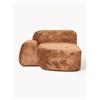 Westwing Collection Modulo angolare chaise longue in teddy bouclé Wolke -