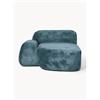 Westwing Collection Modulo angolare chaise longue in teddy bouclé Wolke -