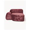 Westwing Collection Modulo angolare chaise longue in teddy bouclé Wolke -