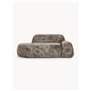 Westwing Collection Divano 2 posti in teddy bouclé con chaise longue Wolke -