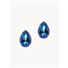 Otazu Orecchini placcati in oro con cristalli Swarovski La Reina - Blu