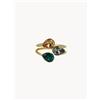 Otazu Anello Triple Leaf - Oro, Verde