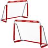 Relaxdays Set di 2 porte da calcio rosse, RD41457