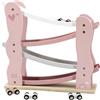 Label Label Friends Etichetta LLWT-25125, Set di veicoli e binari, Pilota da corsa, 1 anno, Legno, Rosa, Bianco