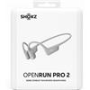 SHOKZ OpenRun Pro 2 Silver - Cuffie sportive wireless con design a orecchio aperto, Bluetooth, bassi profondi, resistenti al sudore, vestibilità sicura per l'allenamento