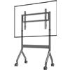 Unyqoos Uniqoos®: Supporto mobile e regolabile in altezza per TV e monitor da 32 a 90 pollici | Standard VESA 200x200-900x600 mm | Capacità fino a 68 kg, ruote inPoliuretanocon freno, include telecomando