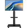 Unyqoos Supporto mobile per TV Unyqoos® con ruote - piedistallo regolabile in altezza e orientabile, adatto per schermi da 27 a 65 pollici (standard VESA da 100 mm x 100 mm a 400 mm x 400 mm), capacità di carico 28 kg, acciaio