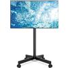 Unyqoos Uniqoos® Mobiler, supporto TV regolabile in altezza su ruote, adatto per schermi da 23 a 65 pollici | Standard VESA 100x100-400x400 | Inclinazione regolabile +5°/−2° | Peso massimo supportato: 40 kg | Sistema di gestione dei cavi