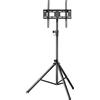 Unyqoos Supporto TV regolabile in altezza con funzione di inclinazione - per schermi da 32 a 55 pollici (VESA 200x200-400x400), da 1240 a 1880 mm, fino a 35 kg, con base a treppiede pieghevole