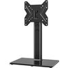 Unyqoos Base per supporto TV Unyqoos®, supporto regolabile per schermi piatti da 19 a 43 pollici, standard VESA 75x75-200x200, piastra in acciaio ellittica e base in vetro temperato, girevole, capacità fino a 45 kg
