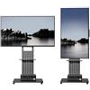 Unyqoos Supporto girevole per TV Unyqoos® per schermi da 32 a 65 pollici, regolabile in altezza da 130 a 160 cm, con rotazione di 90°, compatibile con standard VESA fino a 600x400 mm, realizzato in acciaio laminato a freddo, con capacità di carico di 50 …