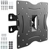 Unyqoos Supporto a muro girevole e inclinabile per televisori piatti e curvi, fino a 55 pollici, con portata massima di 30 kg, compatibile con standard VESA 50x50-200x200, e con un'inclinazione di 60°