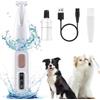 Unyqoos Tagliacapelli per animali domestici Unyqoos®, silenzioso e con poche vibrazioni, senza fili con luce LED, ergonomico, con lame in acciaio inossidabile rimovibili, 2 ore di ricarica / 90 minuti di utilizzo, ideale per la cura completa del pelo
