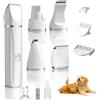 Unyqoos Uniqoos® Tagliacapelli multifunzione 4-in-1 per cani e gatti: 4 testine intercambiabili, lame in acciaio inossidabile e Vetroceramica, impermeabile, silenzioso (60 dB), batteria ricaricabile USB (90 minuti), pettini da 3/9 mm
