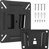 Unyqoos Supporto universale a parete per televisori e monitor da 14 a 32 pollici - fino a 15 kg, in ferro, design piatto (distanza dalla parete di 10 mm), adatto per pareti in legno/cemento, solo per interni