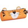Interdruk BEBE Friends Astuccio Scuola Cilindrico per Bambini e Bambine, Astuccio Bustina Tigre per la Scuola, Portapenne a Tubo Vuoto, Arancione