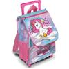 TrAdE Shop Traesio ZAINO TROLLEY ESTENSIBILE 40CM UNICORNO MAGICAL MANICO TELESCOPICO SCUOLA ELEMEN