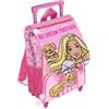 TrAdE Shop Traesio ZAINO TROLLEY ESTENSIBILE 40 CM BARBIE MANICO TELESCOPICO PER SCUOLA ELEMENTARE