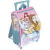TrAdE Shop Traesio ZAINO TROLLEY ESTENSIBILE 40CM PRINCIPESSE MANICO TELESCOPICO SCUOLA ELEMENTARE