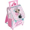 TrAdE Shop Traesio ZAINO TROLLEY ESTENSIBILE 40 CM MINNIE MANICO TELESCOPICO PER SCUOLA ELEMENTARE