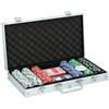 TrAdE Shop Traesio SET VALIGETTA DA POKER CONFEZIONE 300 FICHES 2 MAZZI DI CARTE 5 DADI