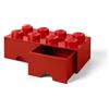Room Copenhagen Lego l4006r.00 Storage Brick 8 con cassetti rosso Red