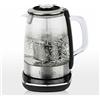 H.Koenig Bollitore elettrico in vetro 1,5L TI600 con filtro infusore per tè in acciaio inox. Compatto, bollitura rapida, termostato regolabile da 70° a 100°C, mantenimento in caldo, 2 coperchi, 2200W