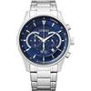 Citizen Orologio da uomo in acciaio inossidabile con quadrante blu al quarzo cronografo AN8190-51L