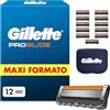 Gillette Lamette Proglide, 12 Lamette per Rasoio Barba Uomo, Multicolore