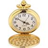 Wakects Orologio da Tasca Classico Analogico al Quarzo, Collana con Pendente, Catena in Lega, Finitura Oro Lucido