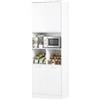 hitsuki Mobile Cucina 60x40x180.5cm Credenza con Ripiani Regolabili Armadio Salvaspazio per Cucina Soggiorno Bagno Bianco