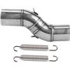 Yctze tubo di scarico per moto tubo centrale in acciaio inossidabile adatto per TRK 502X 2018-2020 1 x tubo centrale di scarico 2 x moschettone