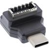 InLine® Adattatore USB 3.2, connettore USB-C a USB E interno pannello frontale femmina