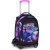 Seven Trolley Scuola Jack 8 Ruote PINK FUSION, Multicolore, 34 L, Scomponibile, 3 in 1, Tasche multifunzione, Cross-over System, Barra telescopica regolabile, Scuola elementare e media, Bambina