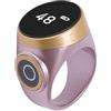 Generic Contatore Ad Anello Intelligente Contatore Ad Anello Elettronico LCD Digitale Regolabile Impermeabile per Lo Sport e L'uso Quotidiano (Oro Rosa)